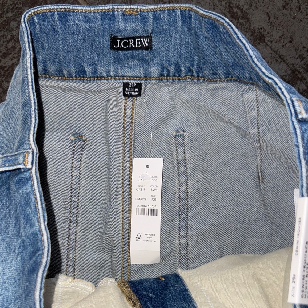 J. Crew Women’s Trouser Petite Light Blue Wide-Leg Jeans NWT Sold out online! - Picture 7 of 10